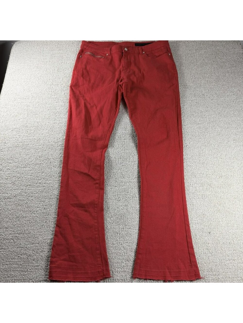 Rockstar Original Unhemmed Boot Cut Jeans Red Men’s Size 99